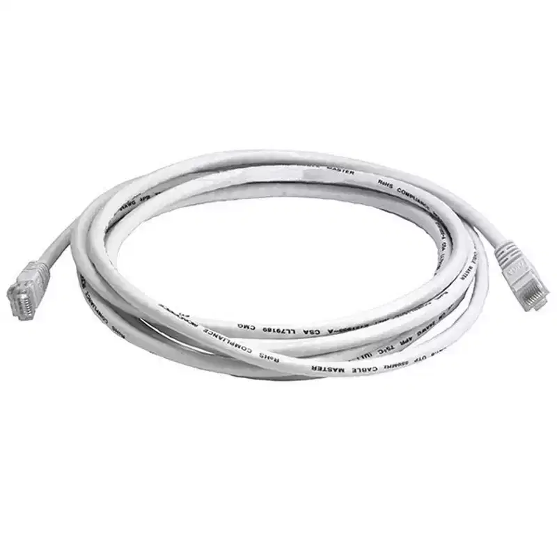 Monoprice Cat6 Ethernet Patch Cable - 10 Feet - White | Network Internet Cord - RJ45, Stranded, 550Mhz, UTP, Pure Bare Copper Wire, 24AWG