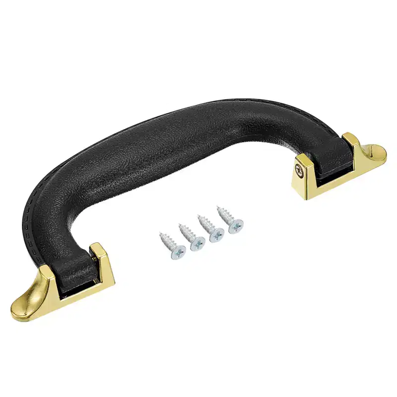 Unique Bargains PU Leather Vintage Luggage Handles Replacement with Screws