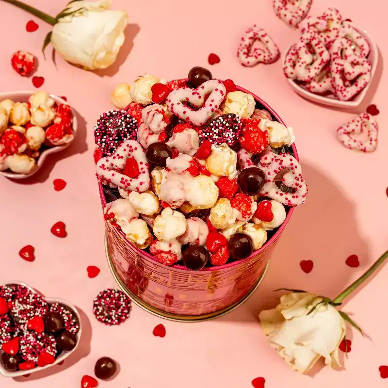 Valentines Day Gift Tin- Snack Assortment- Musical Gift Tin
