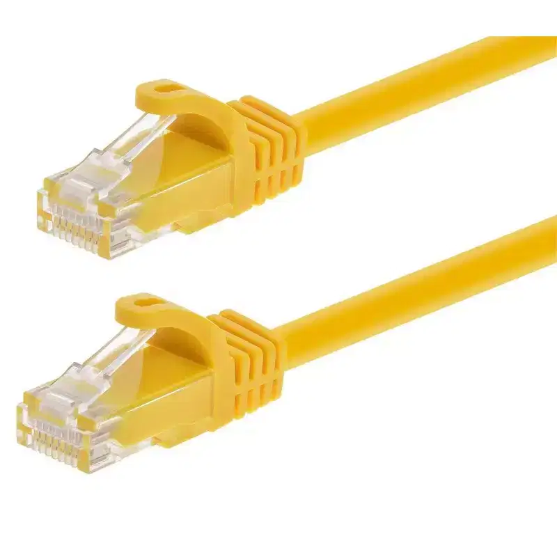Monoprice Cat6 Ethernet Patch Cable - 10 Feet - Yellow | Network Internet Cord - RJ45, Stranded, 550Mhz, UTP, Pure Bare Copper Wire, 24AWG - Flexboot