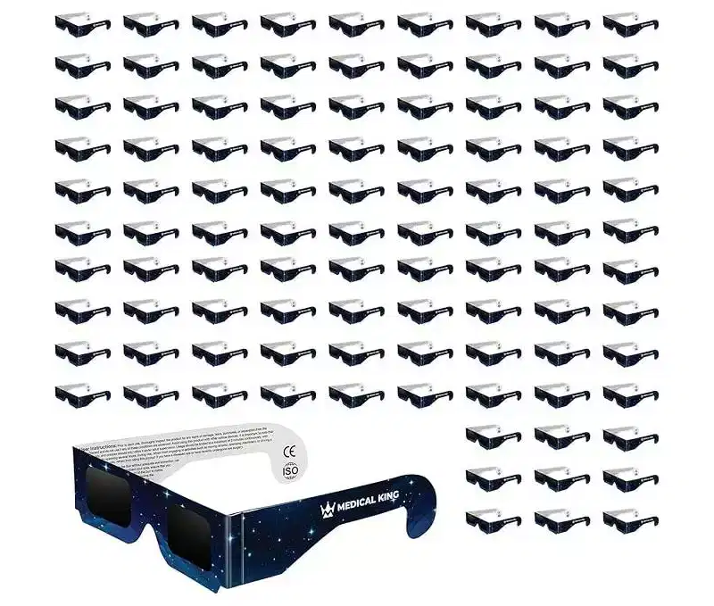 Solar Eclipse Glasses 1000 pack - 2024 CE and ISO Certified Galaxy Design Safe Shades for Direct Sun Viewing - MedicalKingUsa