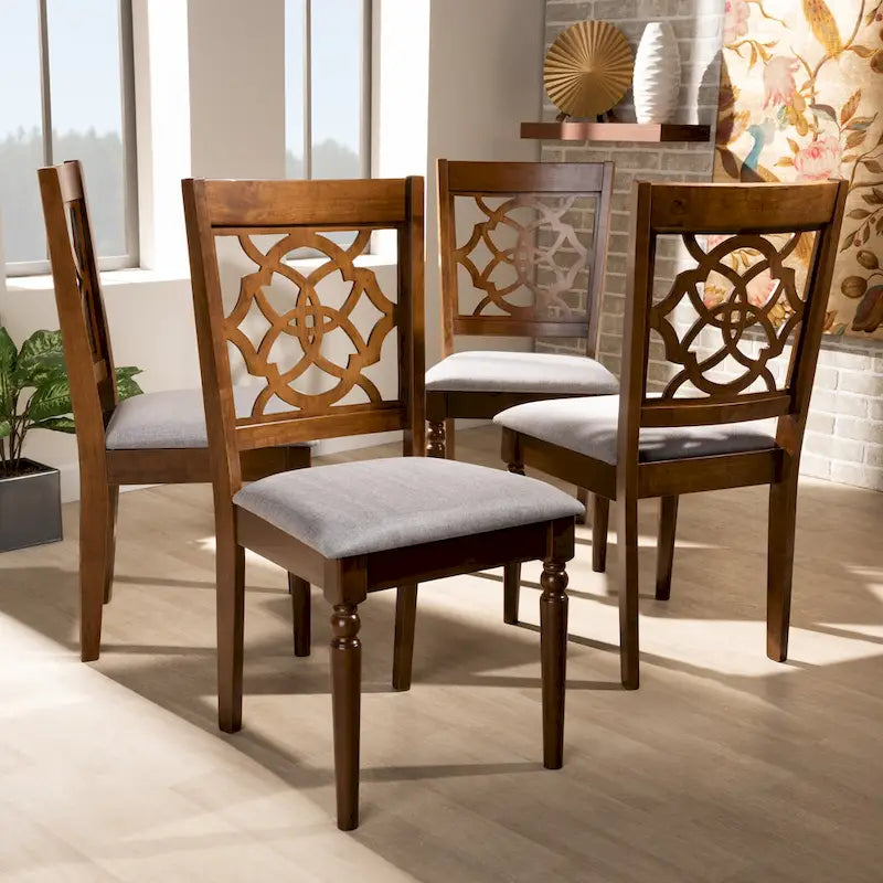 Lylah Modern and Contemporary 4-Piece Dining Chair Set
