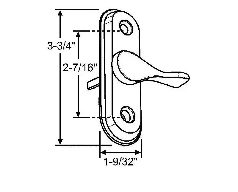 Brixwell Interior Thumb Turn, Metal Material, 3-3/4 Height, 2-7/16 Hole Center, Black Finish