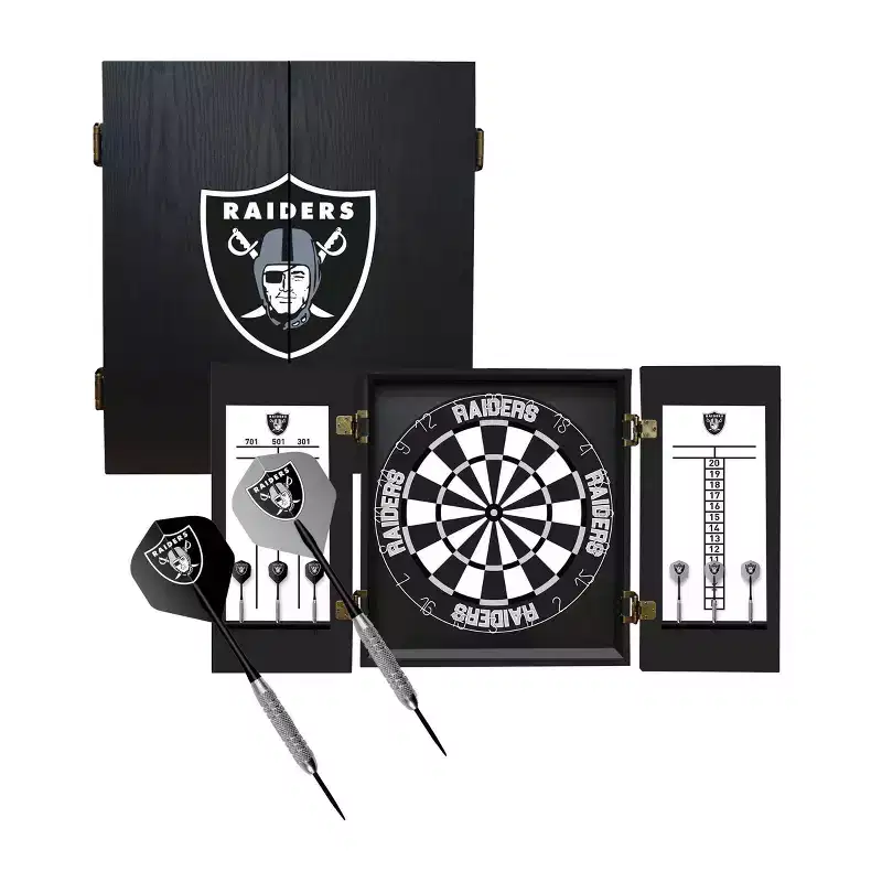 NFL Las Vegas Raiders Fan's Choice Dartboard Set