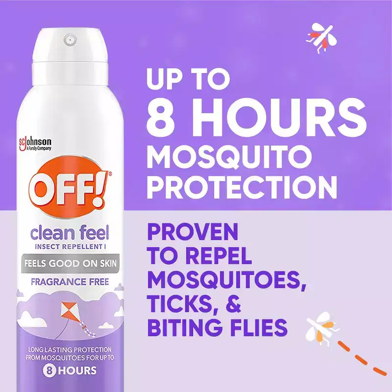 OFF! Clean Feel Insect & Mosquito Repellent Spray with Picaridin, DEET-Free - 5oz
