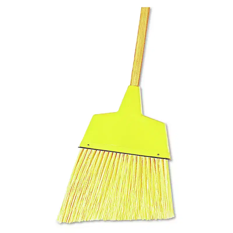 Boardwalk - Angler Broom Plastic Bristles 53 Wood Handle - Yellow