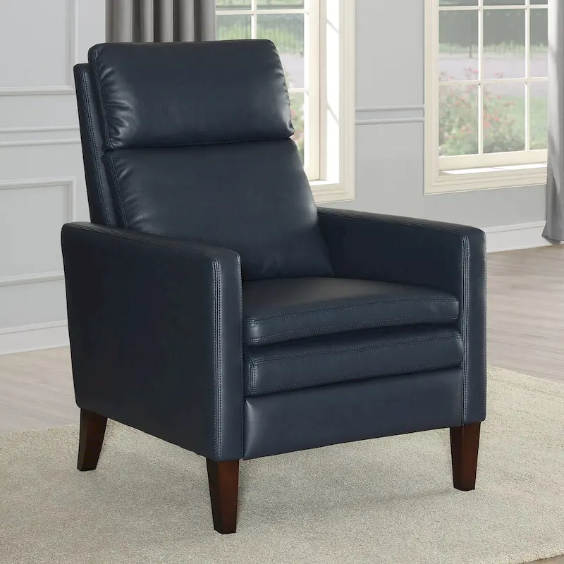Faux Leather Push Back Recliner