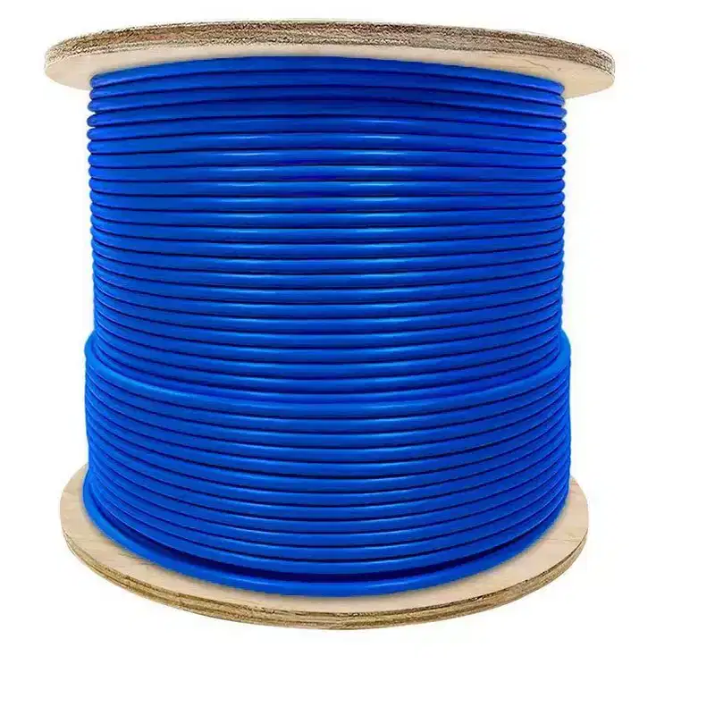 Monoprice Cat6A Plus Bulk Ethernet Network Cable - 1000 feet - Blue, Bare Copper, 650MHz, UTP, Solid, Riser-Rated (CMR), 23AWG, 10G - Entegrade Series