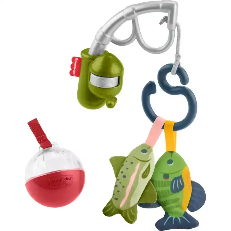 Fisher-Price Mini Me Moments Reel Fun Fishing Gift Set, Baby Learning Toys for Newborn Sensory Play - 4pc