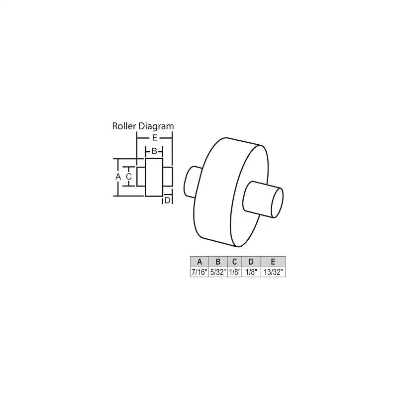 Brixwell Sliding Window Wheel Hardware, Nylon Material, 7/16 Wheel Diameter, 5/32 Wheel Thickness, Axle Diameter 1/8, White Finish