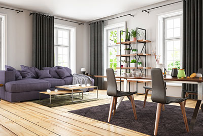 Salon, séjour et salle à manger