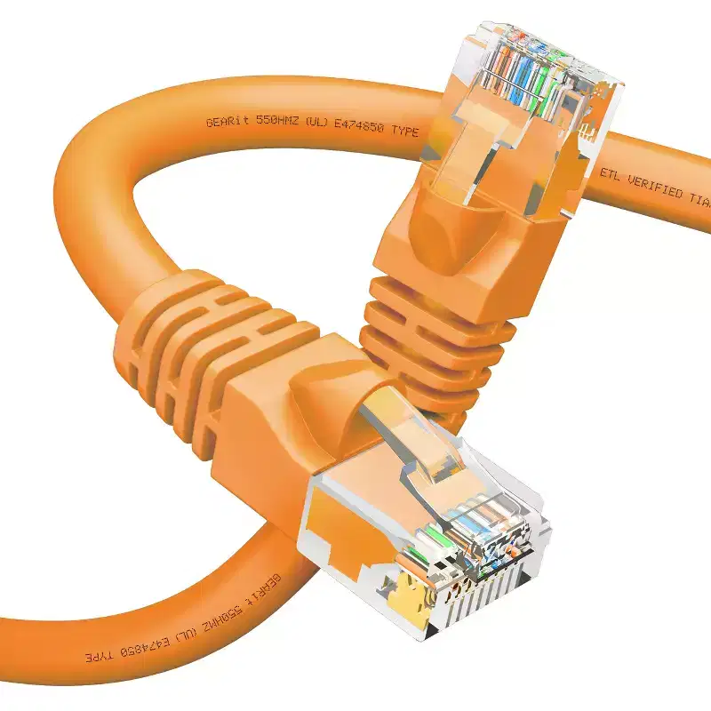 GEARit Cat6 Ethernet Patch Cable - Snagless RJ45, Stranded, 550Mhz, UTP, Pure Bare Copper Wire, 24AWG - Orange