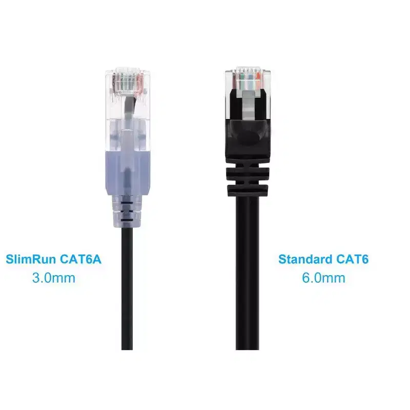 Monoprice Cat6A Ethernet Patch Cable - 10 Feet - Black | Network Internet Cord - RJ45, 550Mhz, UTP, Pure Bare Copper Wire, 10G, 30AWG, 5-Pack -