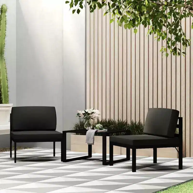 vidaXL Corner Sofa Aluminum 27.6 x 27.6 x 25.4 in