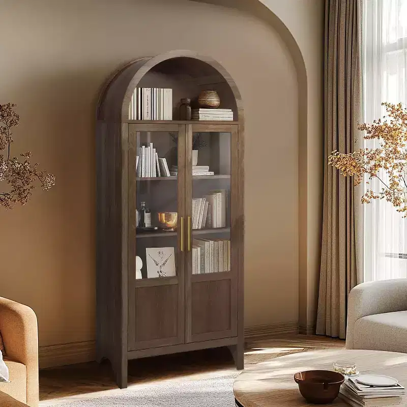 Arched Cabinet Wooden Display Cabinet