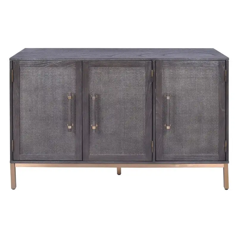 Sophia Antique Black 3 Door Cabinet