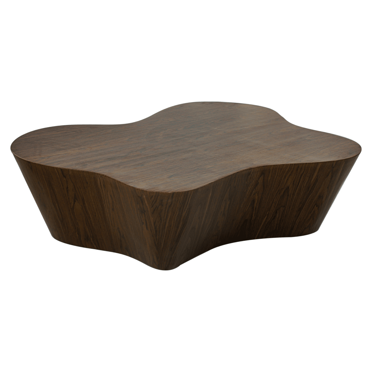 Walnut Wood Abstract Coffee Table