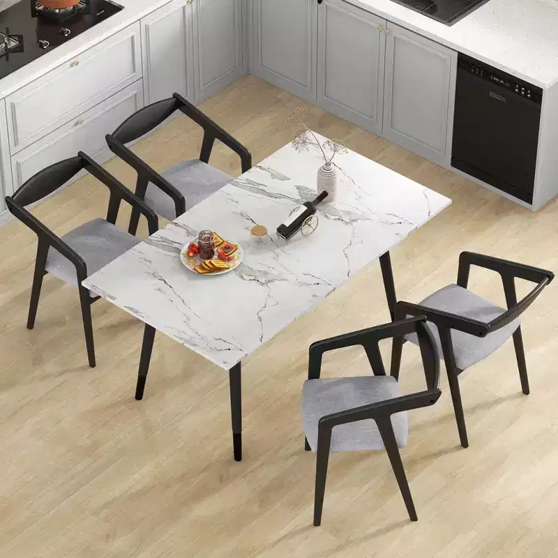 Costway Wooden Dining Chair Set of 2 with Rubber Wood Frame Armrests Padded Cushion