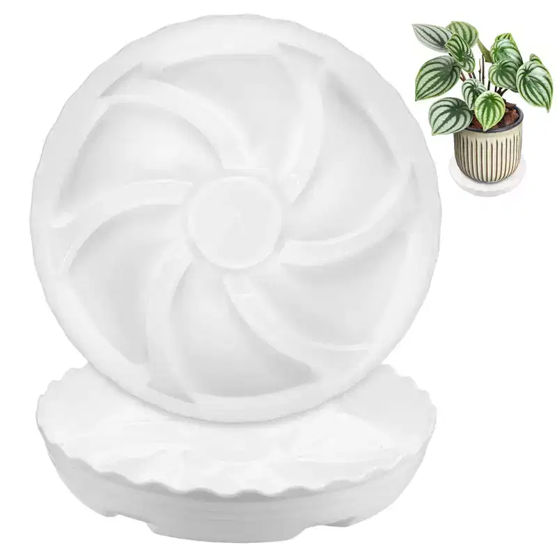 Unique Bargains Durable Thickened Plastic Waterproof Flexible Plant Saucers 2 Pcs