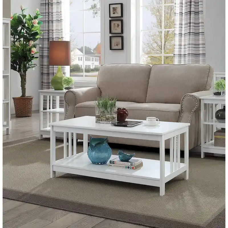 Convenience Concepts Mission Coffee Table with Shelf