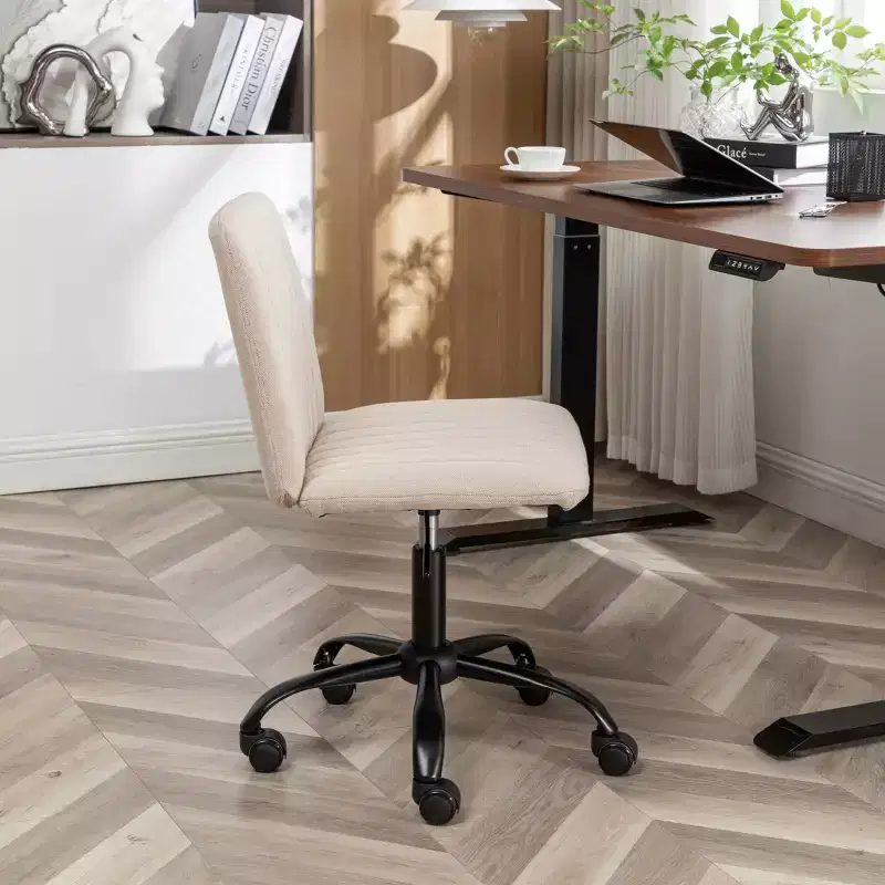 Fabric Swivel Office Chair | Ergonomic Design | Available in Blue, Beige & Gray