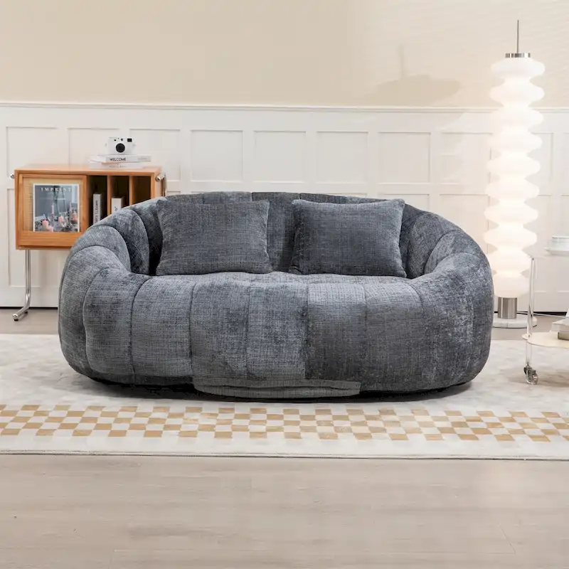 Chenille Bean Bag Chair Lazy Sofa