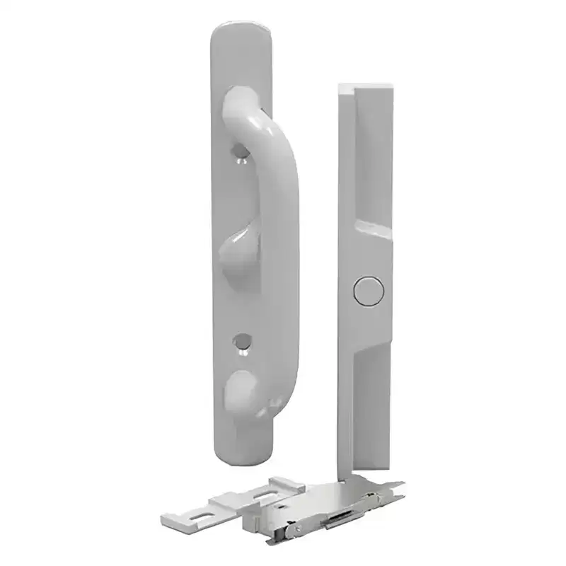 Brixwell 13-499w Patio Door Handle Center Latch With Mortise Lock Type White Finish