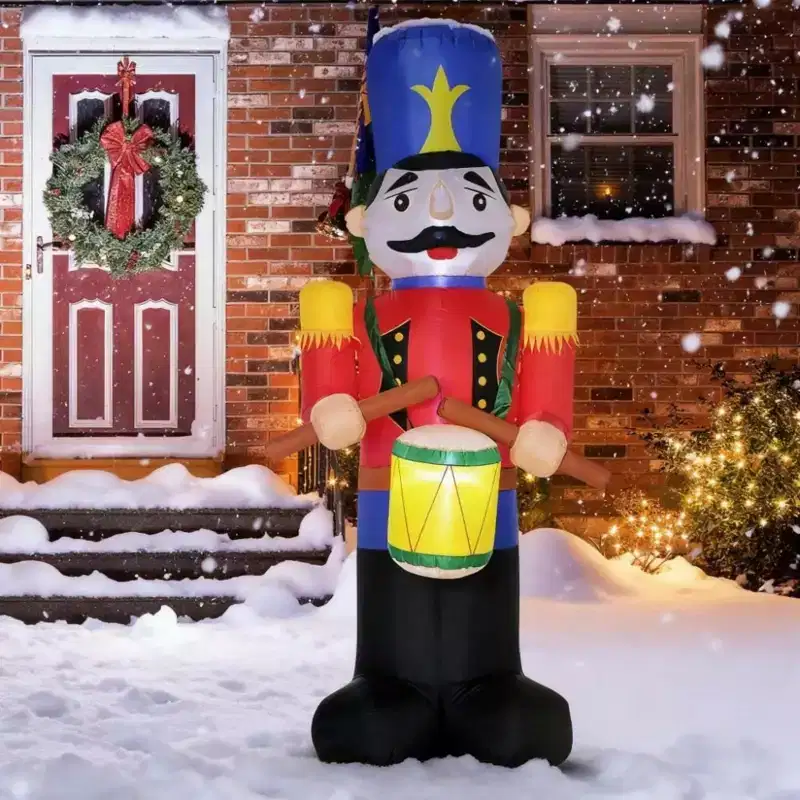 NAYSAYE 8FT Christmas Inflatable Nutcracker Toy Soldier Holiday Decoration for Lawn Garden Outdoor Display, Multicolor, 48*33.8*96.5