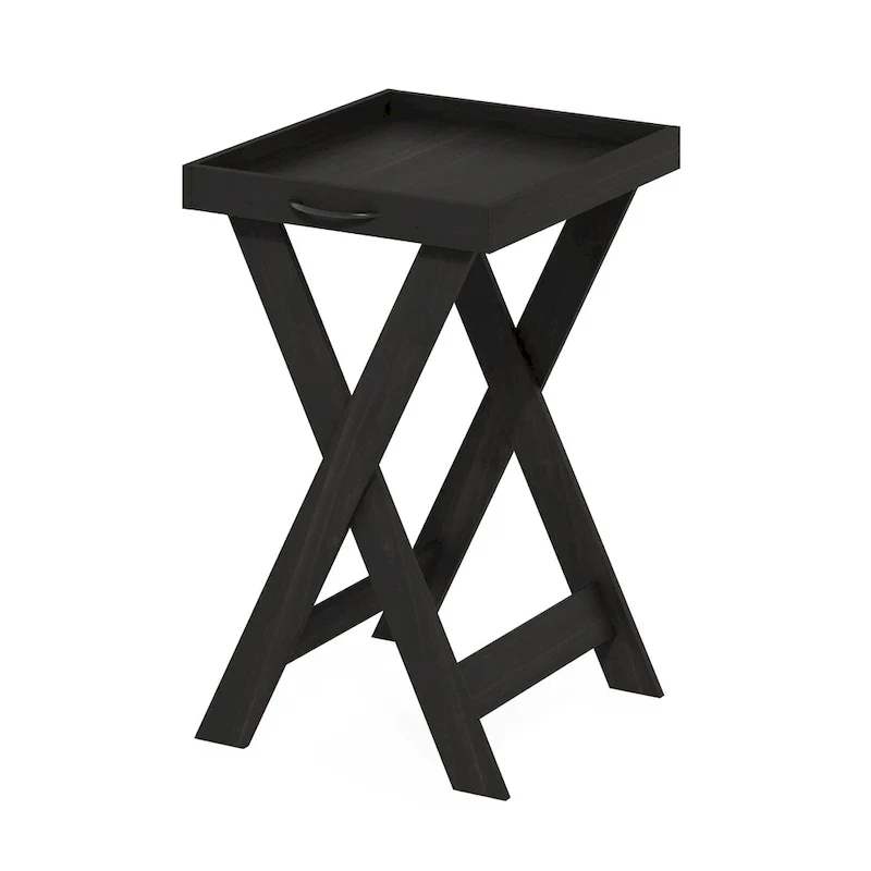 Tray Side Table with Removable Top — French Oak / Espresso, 1-Person