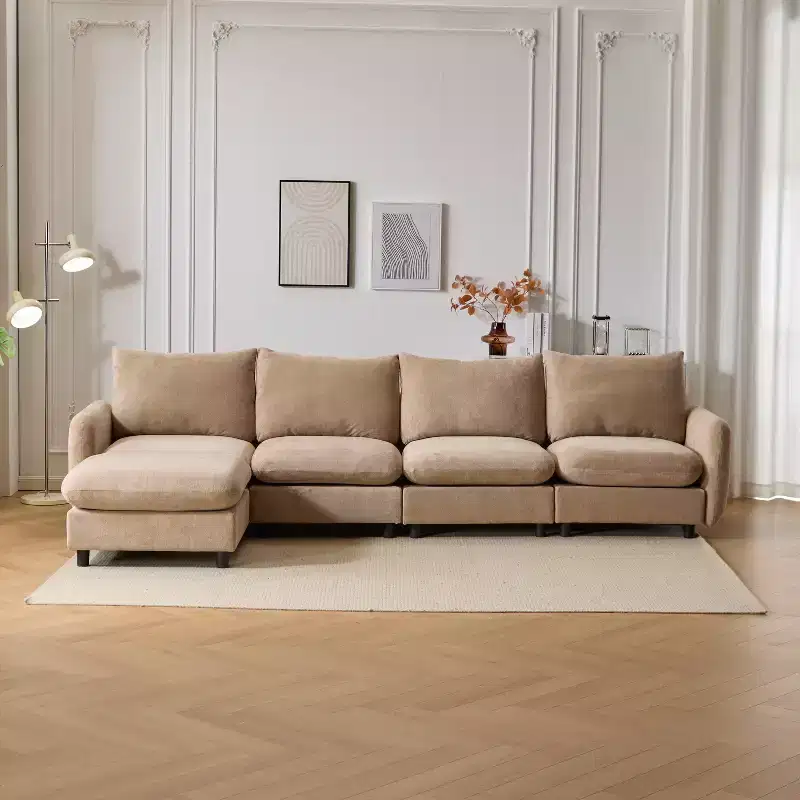 Christopher Knight Home Acker 5 Pieces Modern L Shape Upholstered Sectional Sofa Set