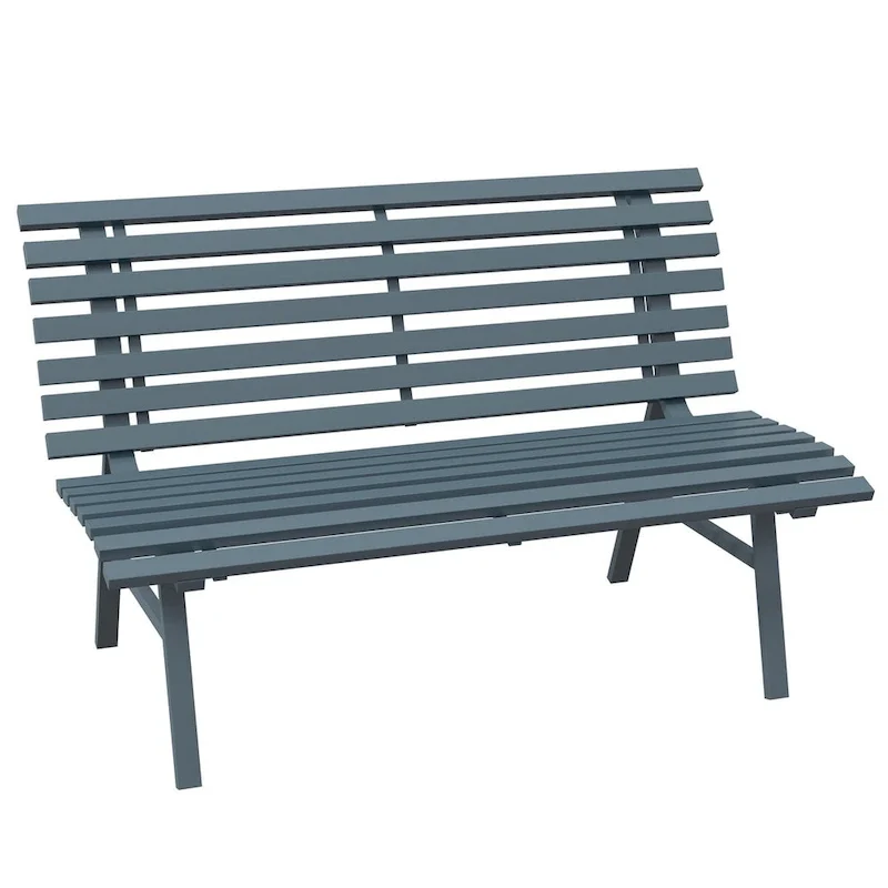 Outsunny 48.5 Garden Bench with Slatted Seat