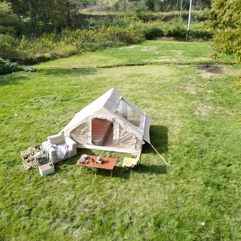 Whisen Inflatable Camping Tent with High Performance Inflatable Structure - Beige