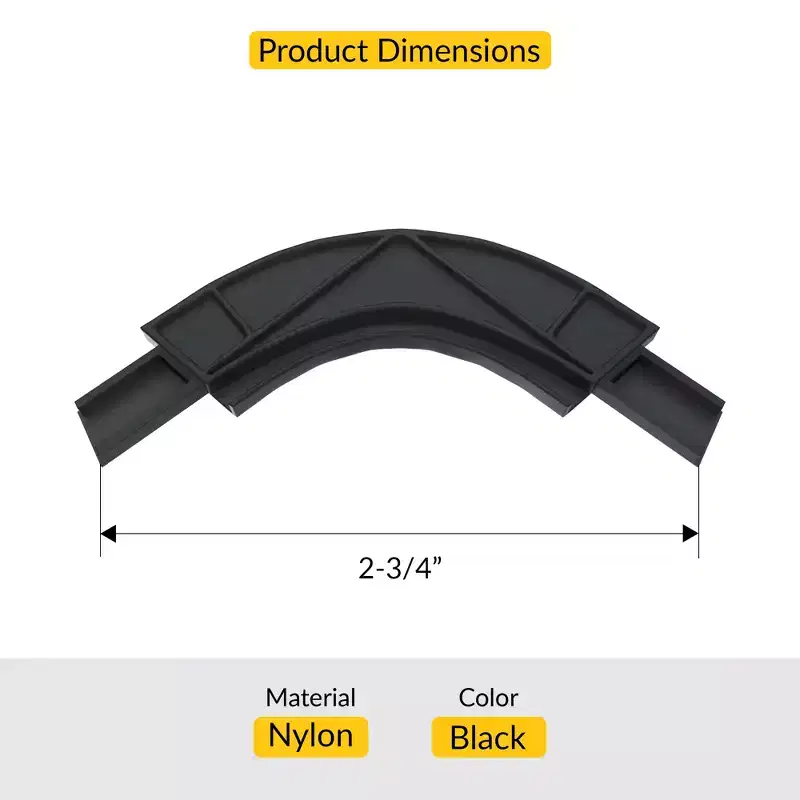 Brixwell 90-1137 Radius Screen Corner 2-3/4 Width 1 Radius Black
