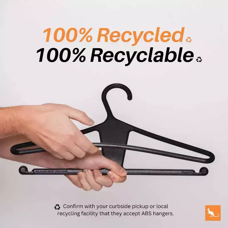 Kangaroo Hangers 30ct Original Clothes Hangers - Charcoal