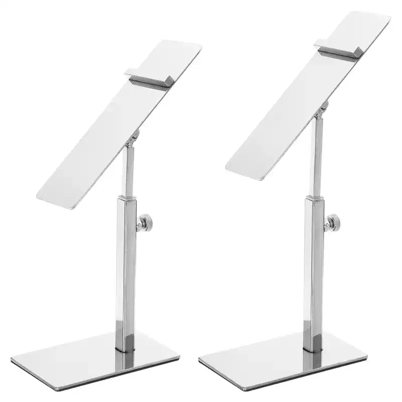 Unique Bargains Home Adjustable Countertop Display Shoe Rack Holder 2 Pack