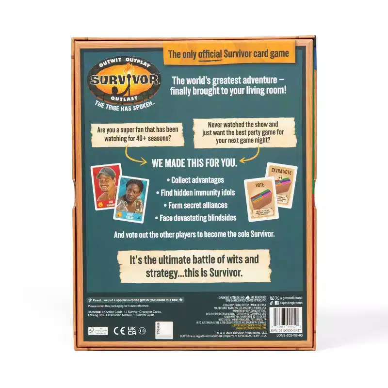 Exploding Kittens Survivor: The Tribe Has Spoken Board Game
