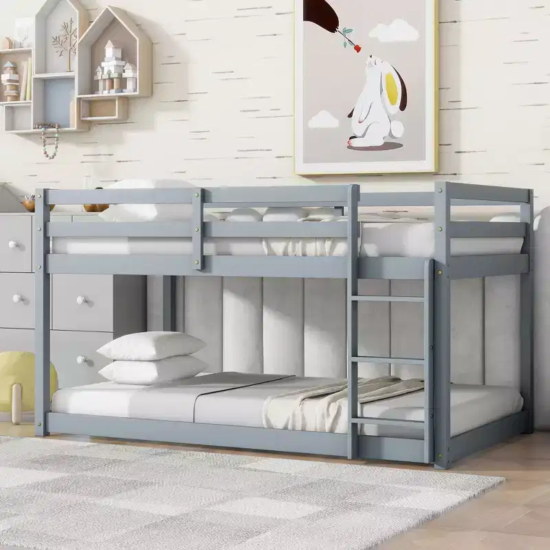 Twin Bed Frame Upholstered Faux Leather No Box Spring Needed Lumbar Support