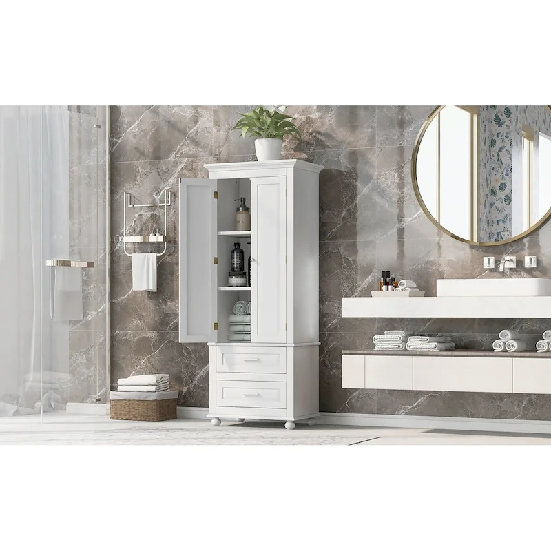 Bathroo Storage Cabinet with Two Drawers