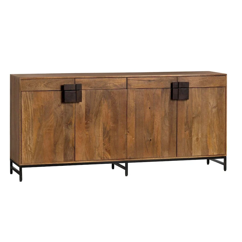 76 4-Drawer Sideboard, Brown