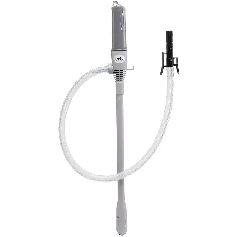 Jumbl Automatic Fuel Transfer Pump, D Battery Powered, Portable Siphon, 2.3 GPM, Extra Long Hose