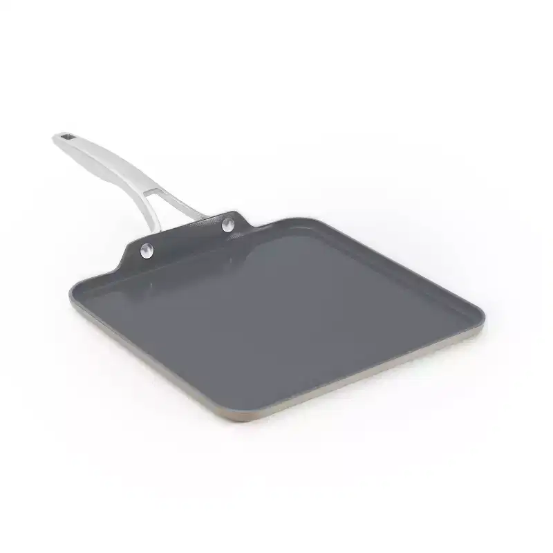Calphalon Premier Ceramic Mushroom Square Griddle: Nonstick Anodized Aluminum, Oven & Dishwasher Safe, 10-Year Warranty
