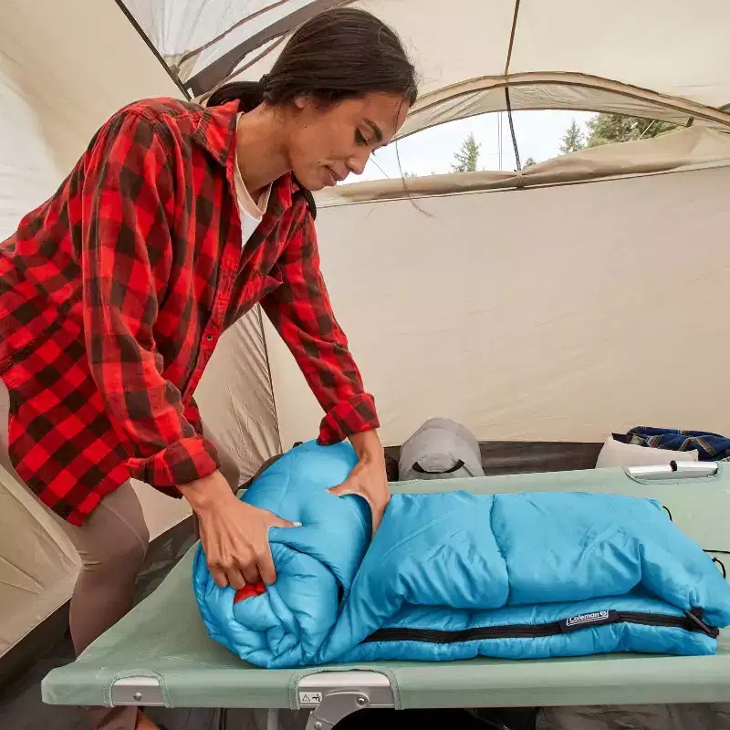 Coleman Adult Flatlands 40F Rectangle Sleeping Bag - Blue