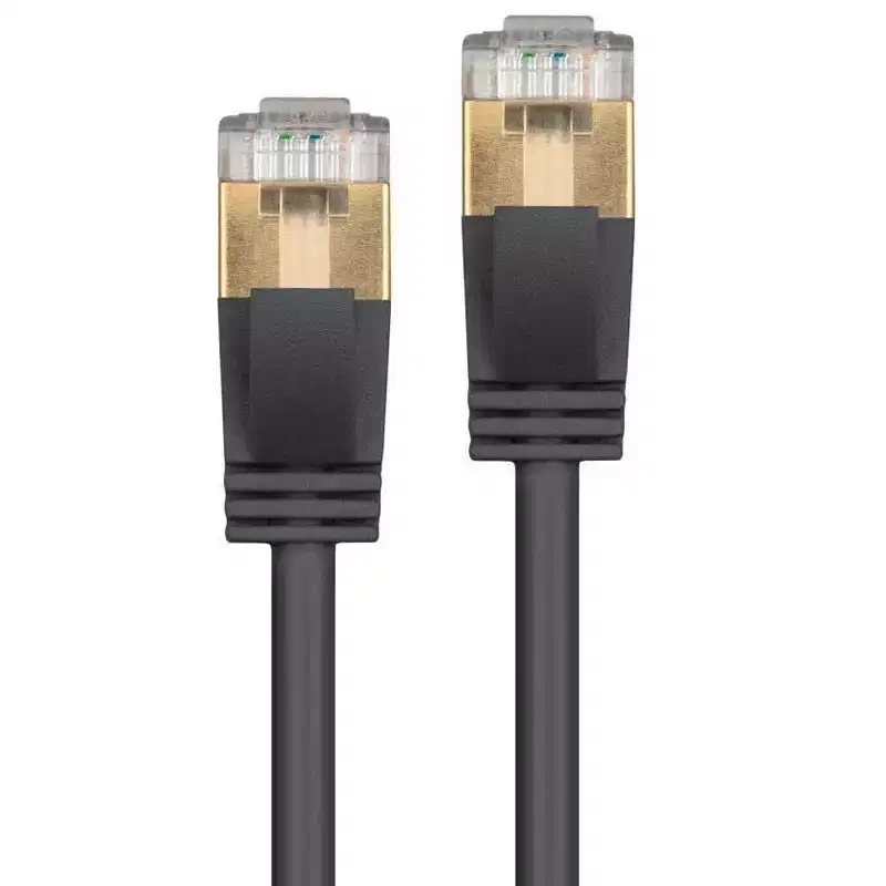 Monoprice Cat6A Ethernet Patch Cable - 0.5 Feet - Black | Network Internet Cord - RJ45, Stranded, STP, Pure Bare Copper Wire, 36AWG - SlimRun Series
