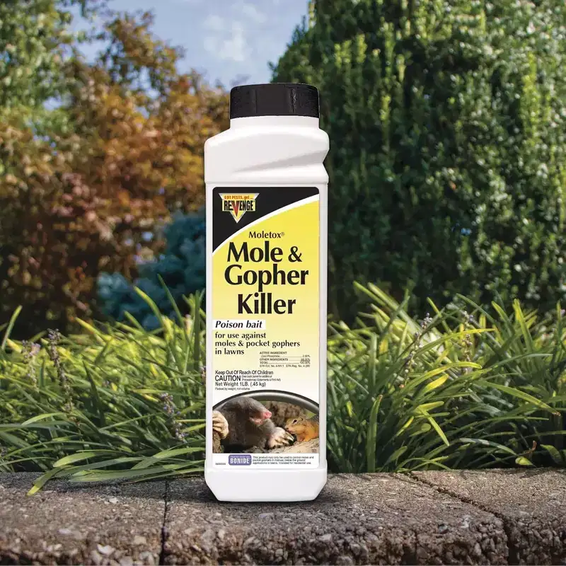 Bonide Moletox Mole & Gopher Killer Powerful Zinc Phosphide Bait for Lawn Pest Control, 1 lb