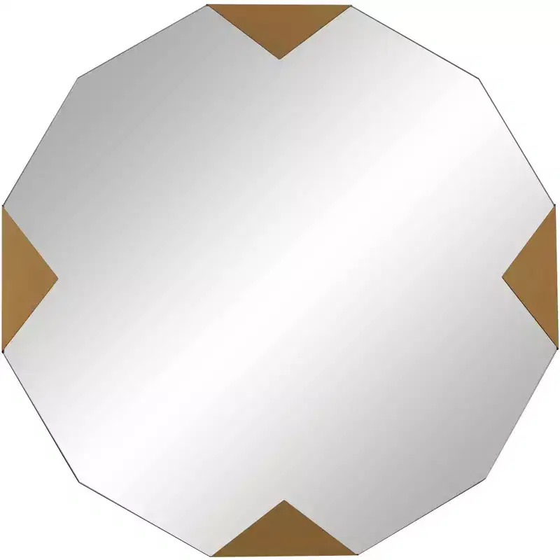 31 x 31 Golden Triangles Round Wall Mirror