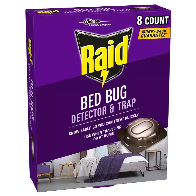 Raid Bed Bug Trap & Detector - 8ct: Indoor Pesticide, Avermectin, 8-Pack, Ready for Use