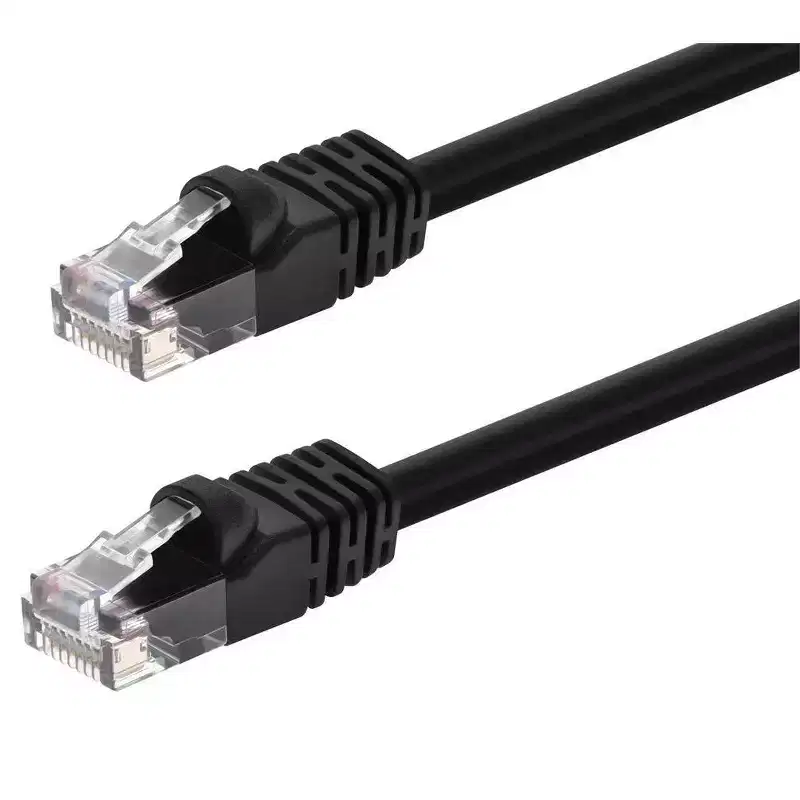 Monoprice Cat6 Ethernet Patch Cable - 50 Feet - Black | Network Internet Cord - RJ45, Stranded, 550Mhz, UTP, Pure Bare Copper Wire, 24AWG