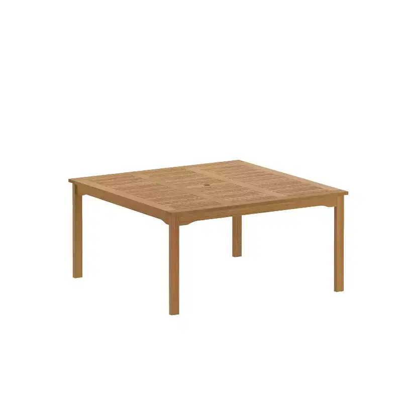 Amazonia Ipanema Teak Finish Wood Square Outdoor Patio Dining Table