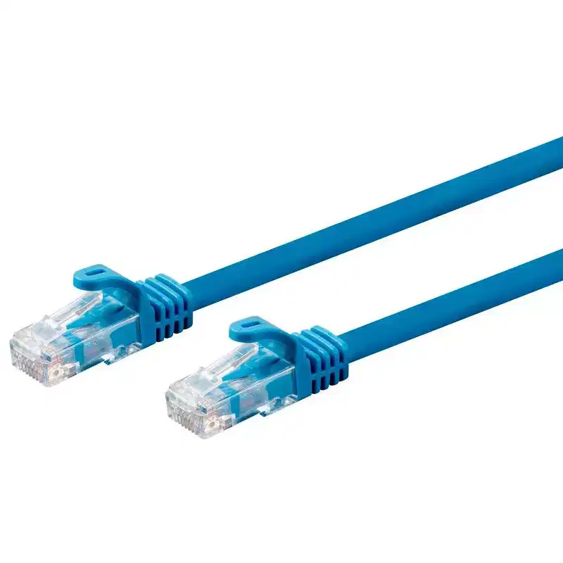 Monoprice Cat6 Ethernet Patch Cable - 50 feet - Blue | Snagless, RJ45, 550Mhz, UTP, CMP, Plenum, Pure Bare Copper Wire, 23AWG - Entegrade Series