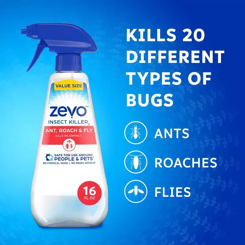 Zevo Ant, Roach & Fly Multi-Insect Indoor Killer Spray 16fl oz